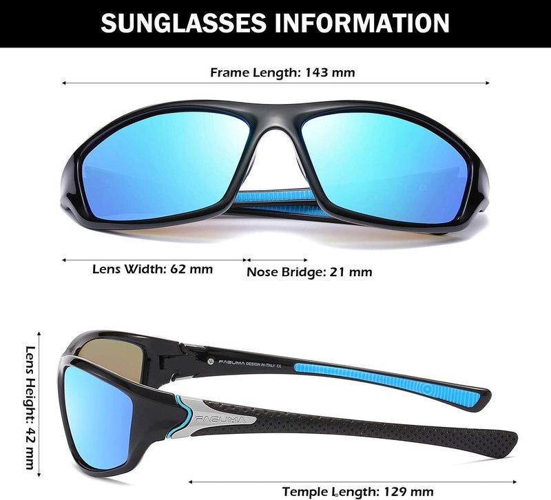 FAGUMA Sports Polarized Sunglasses For Men Cycling Driving Fishing UV400 Protection - Image 4